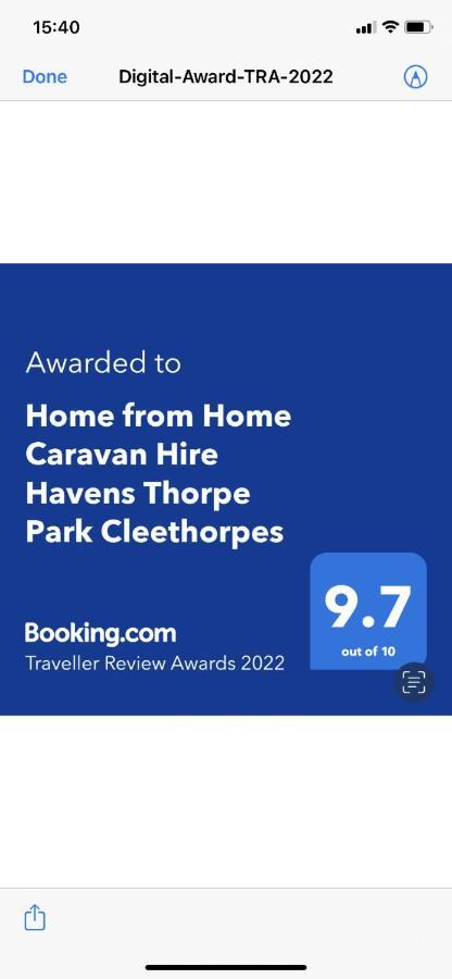 Home From Home Caravan Hire Havens Thorpe Park คลีทอร์ปส์ ภายนอก รูปภาพ